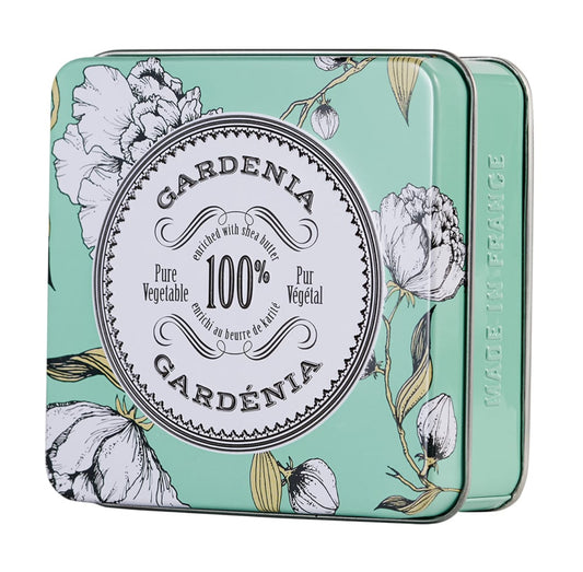 La Chatelaine Triple Milled Travel Soap in Tin 100g - Gardenia