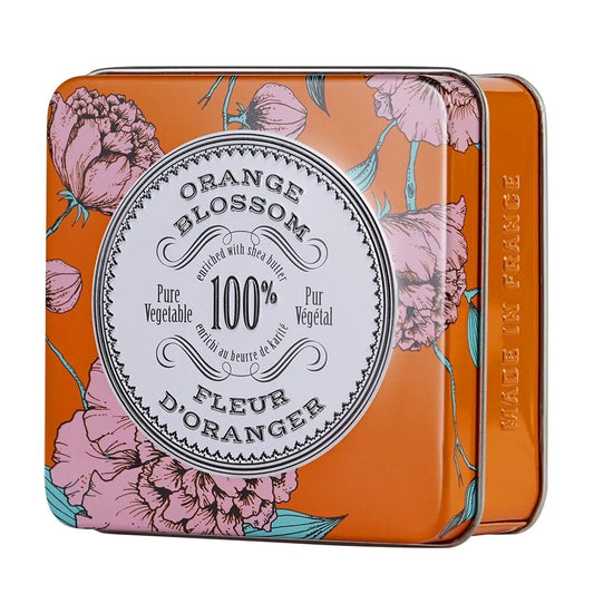 La Chatelaine Triple Milled Travel Soap in Tin 100g - Orange Blossom